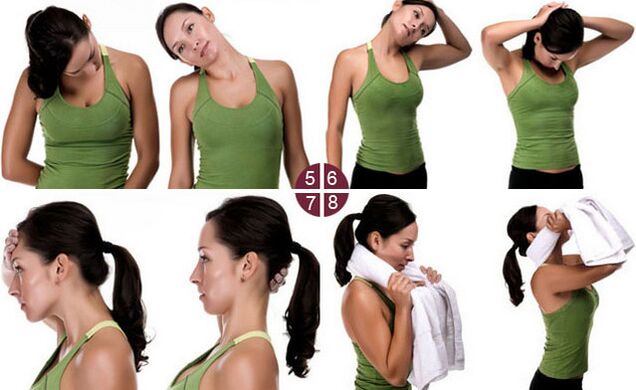 exercices pour l'ostéochondrose cervicale exemple 2